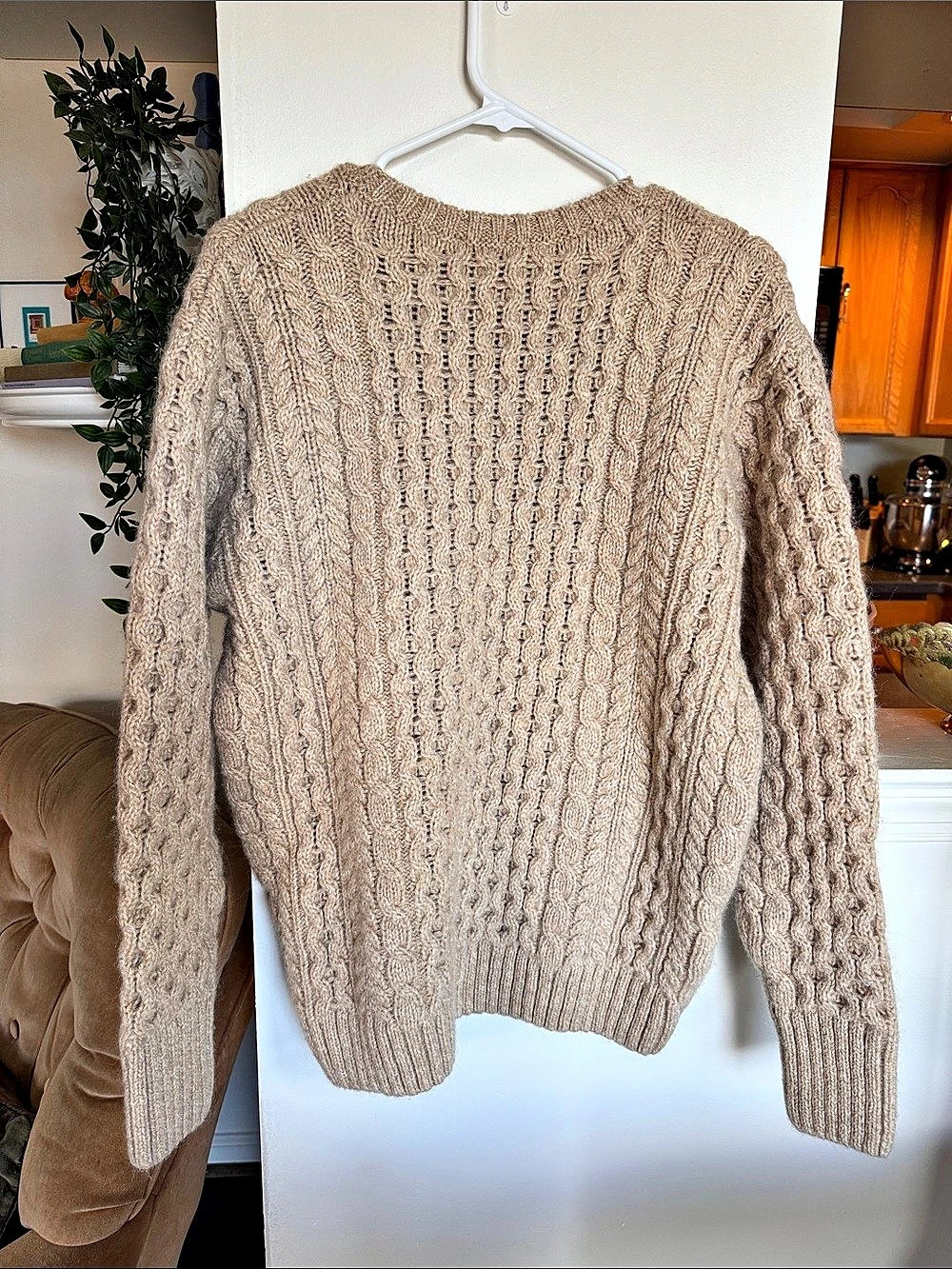 Brandy Melville Wool-Blend Cable Knit Sweater - Picture 2 of 6